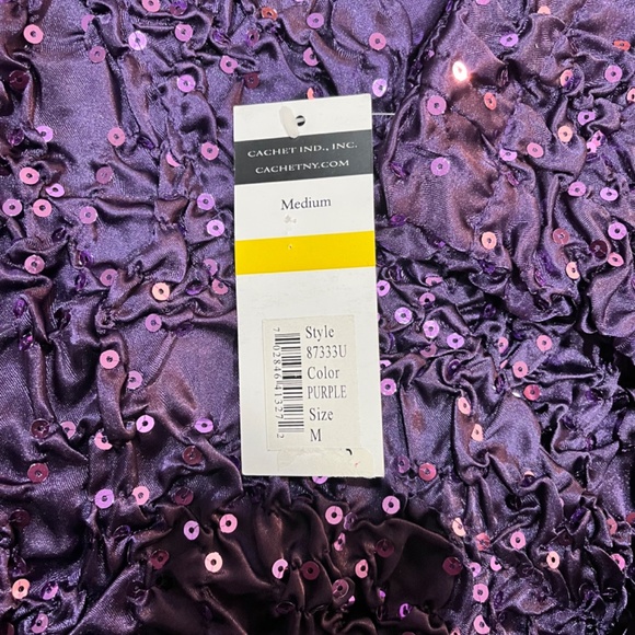 Cachet Vintage Purple Sequin Top - Picture 4 of 5